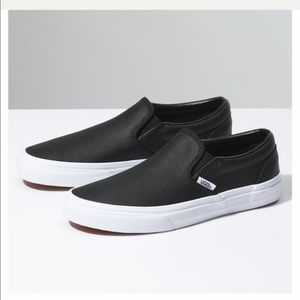 Vans perforated leather slip on